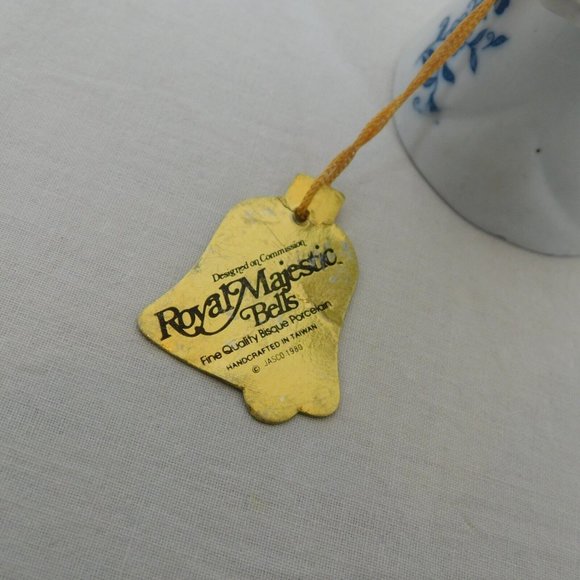 Jasco Royal Majestic Bells Porcelain Bisque Girl Bunny Figurine Origianl Tags - Picture 7 of 10